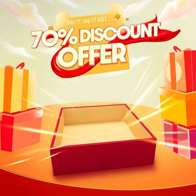 Poster for a discount for off sale