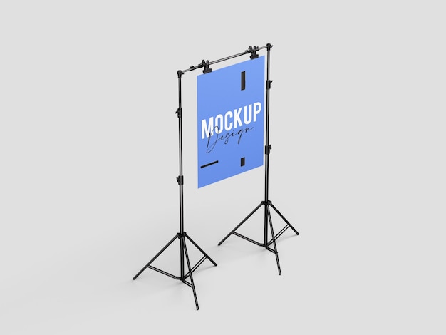 Poster display stand mockup