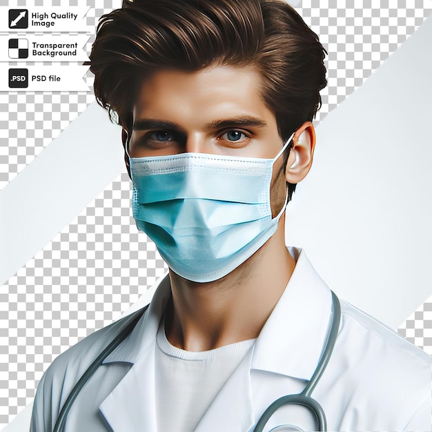 A poster for a doctor with a mask on it that says medical treatment