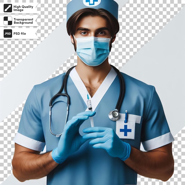 PSD un poster per un dottore con uno stetoscopio su di esso