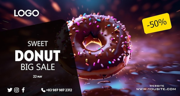 A poster for a donut sale