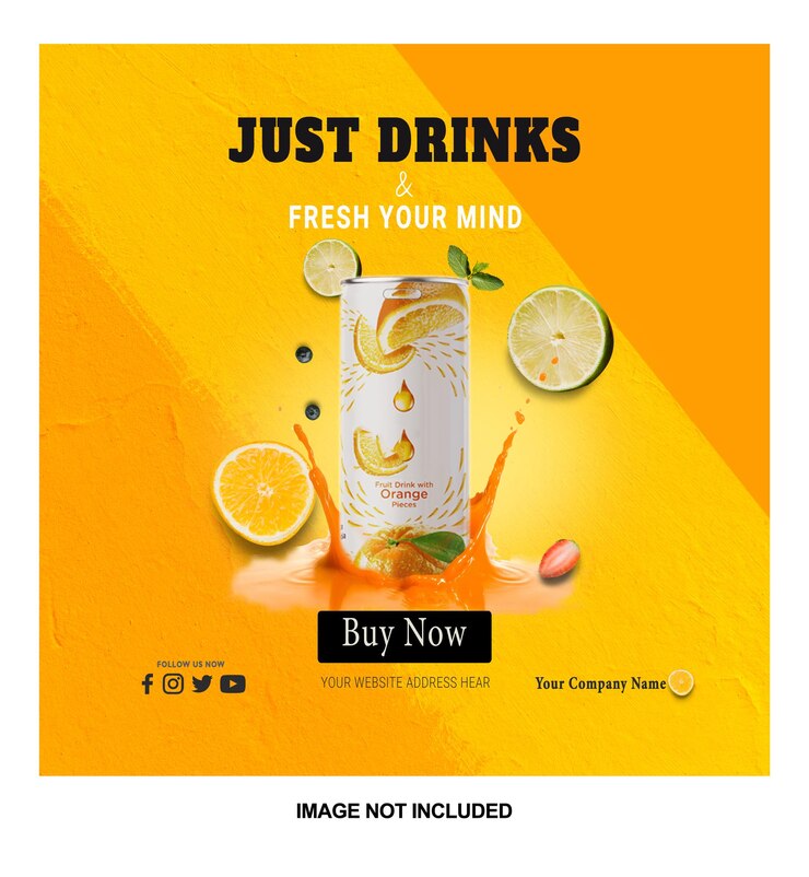 a poster of a drink called just fresh juice
