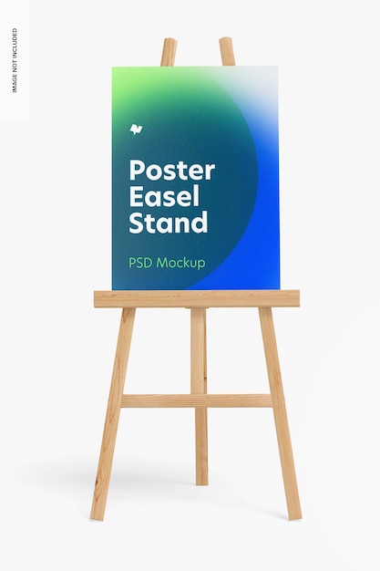 Poster Easel Stand Mockup Front View