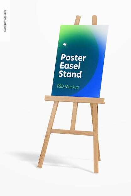 Poster easel stand mockup, perspective