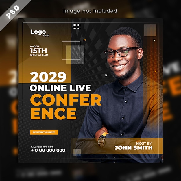 A poster for an event called the online live conference energizer.