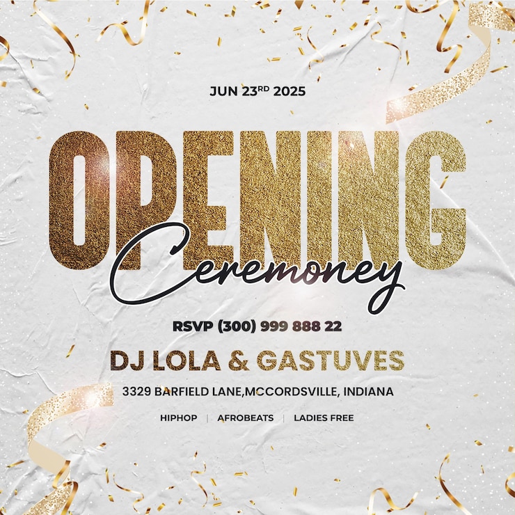 PSD a poster for an event called opening ceremony
