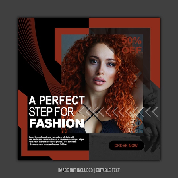 PSD a poster for a fashion brand called a perfect step for fashion