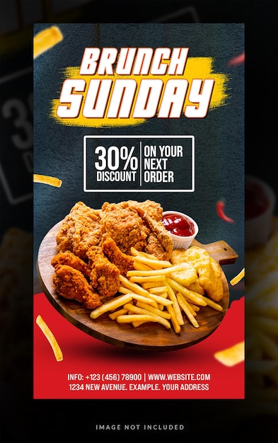 PSD a poster for a fast food restaurant that says 30 off