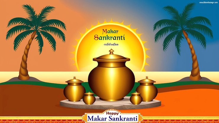 PSD a poster for the festival of the year called makar sankranti