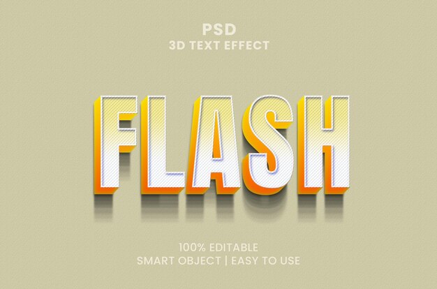 A poster for a flash effect with a yellow background.