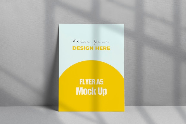 PSD poster flyer a5 mockup template