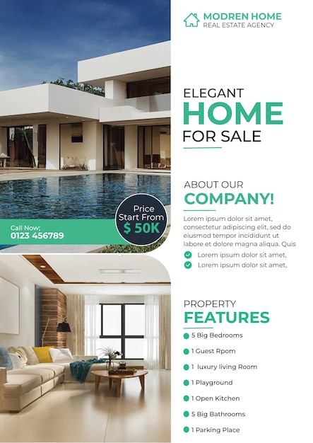 a poster or flyer for a luxury home for sale