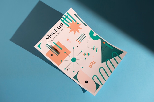 PSD design mock-up di poster o volantini con colori tenui