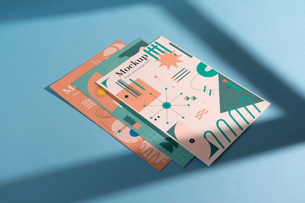 Poster or flyer mock-up design with muted colors