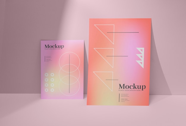 PSD progettazione di mockup di poster e volantini