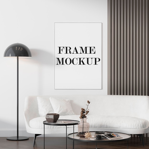 Cornice per poster o banner mockup in rendering 3d