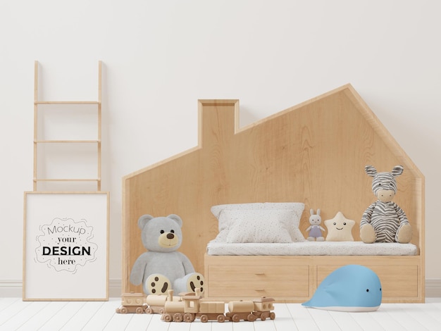 poster frame in kids room mockup