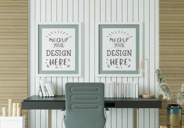 Poster Frame in living room  Mockup