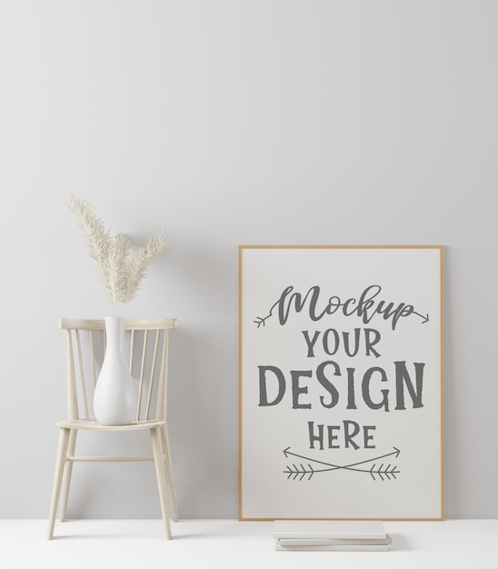 Poster Frame in living room  Mockup