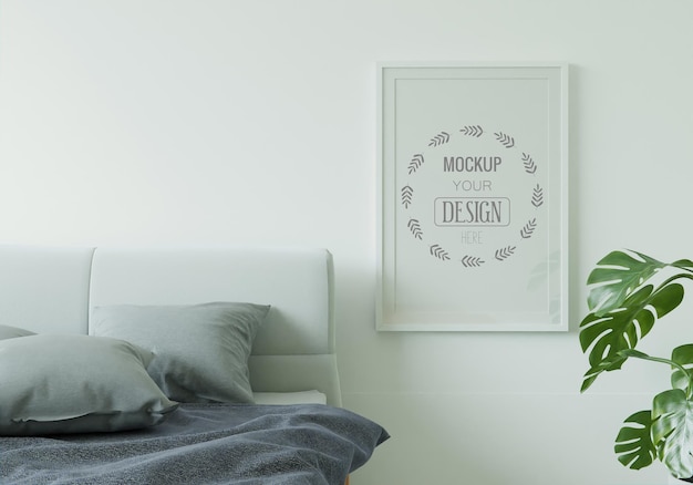 Cornice poster in soggiorno mockup