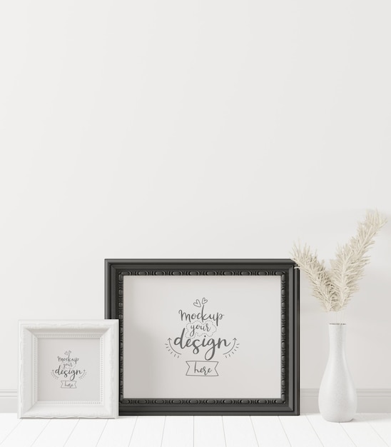 Poster Frame in living room  Mockup