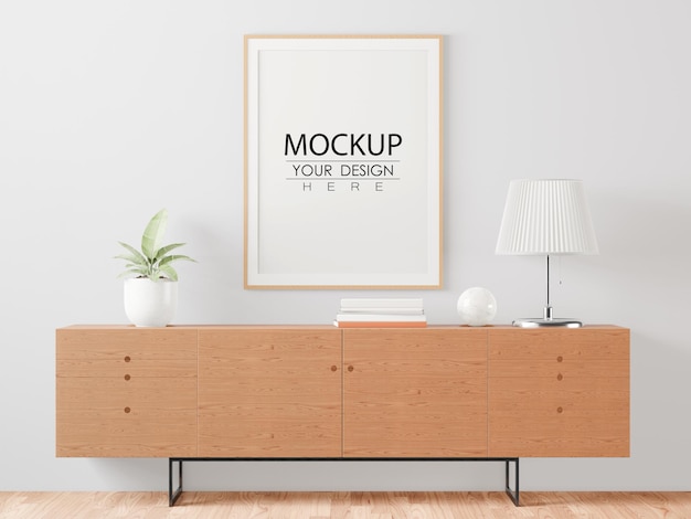 Poster Frame in living room mockup