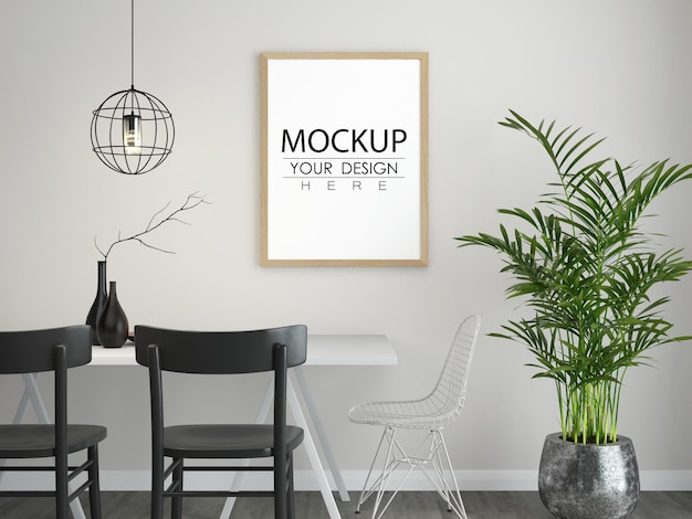 Poster Frame in living room Mockup