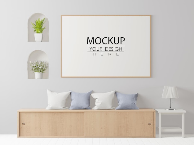 Poster Frame in living room  Mockup