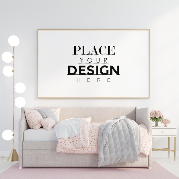 Poster Frame in living room Mockup