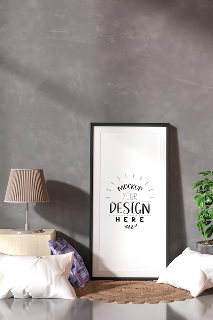 Poster Frame in living room Mockup