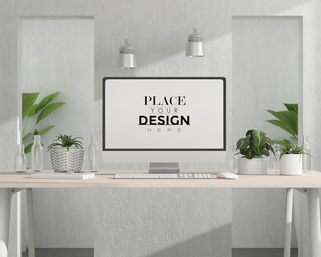 Poster Frame in living room Psd Mockup