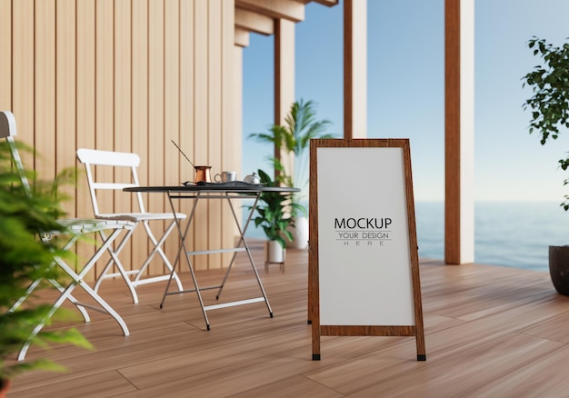 Poster Frame in living room Psd Mockup