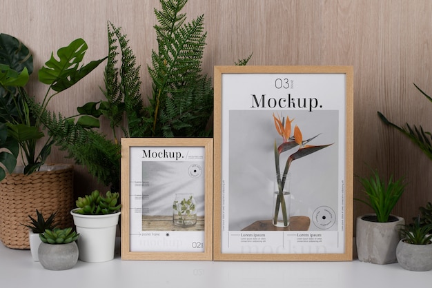 PSD poster frame mockup design