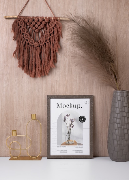 PSD poster frame mockup design