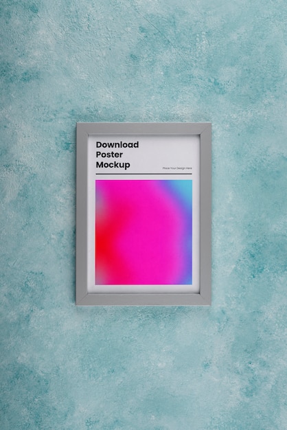 PSD poster frame mockup design