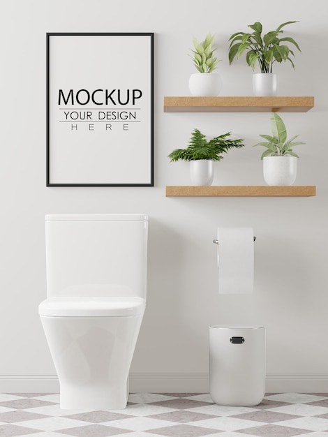 Poster Frame Mockup interior in a bedroom