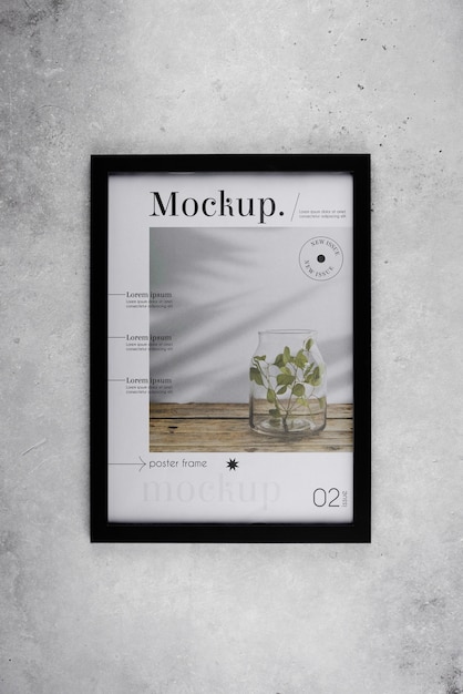 PSD poster frame mockup ontwerp