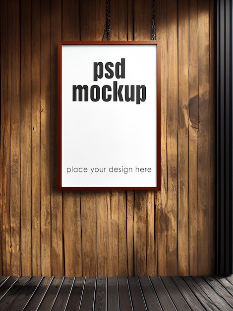 Poster Frame PSD Interior Render Artwork Showcase Template Contemporary Framed Art