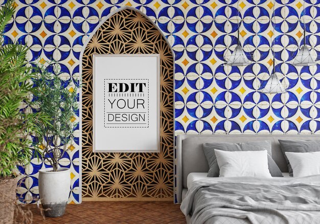 poster frame in room mockup