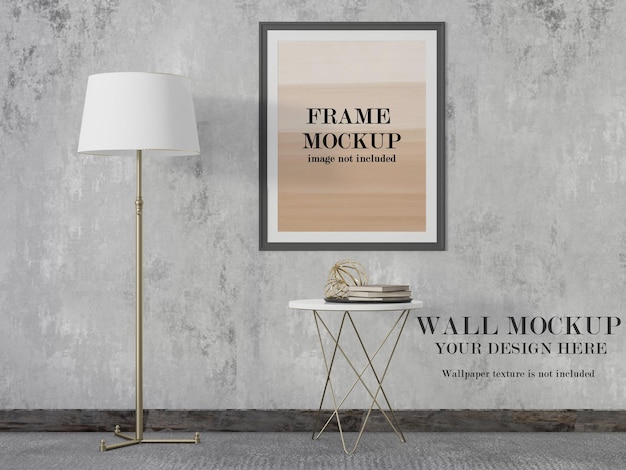 Cornice per poster e mockup a parete per materiali di design