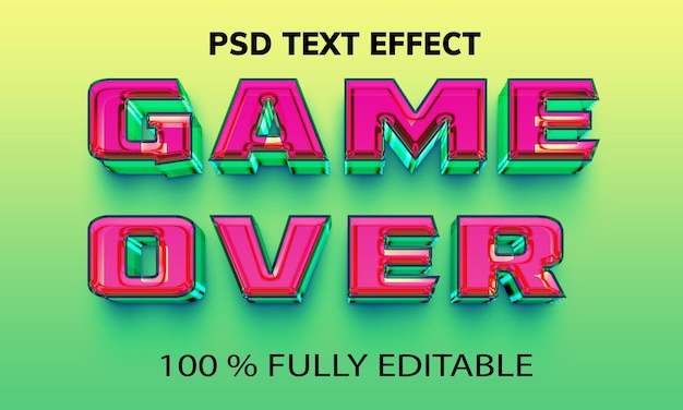 a poster for a game that says game over