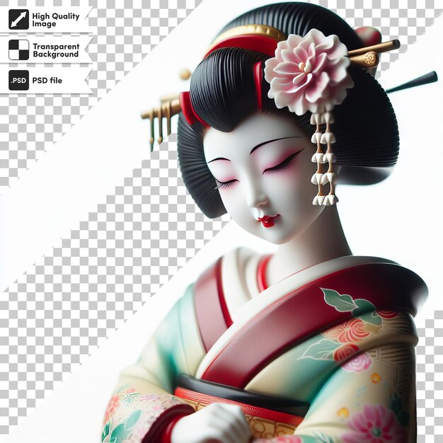 PSD un poster per una geisha con una donna in kimono