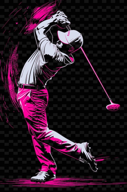 PSD a poster for golfers with a golf club on the back