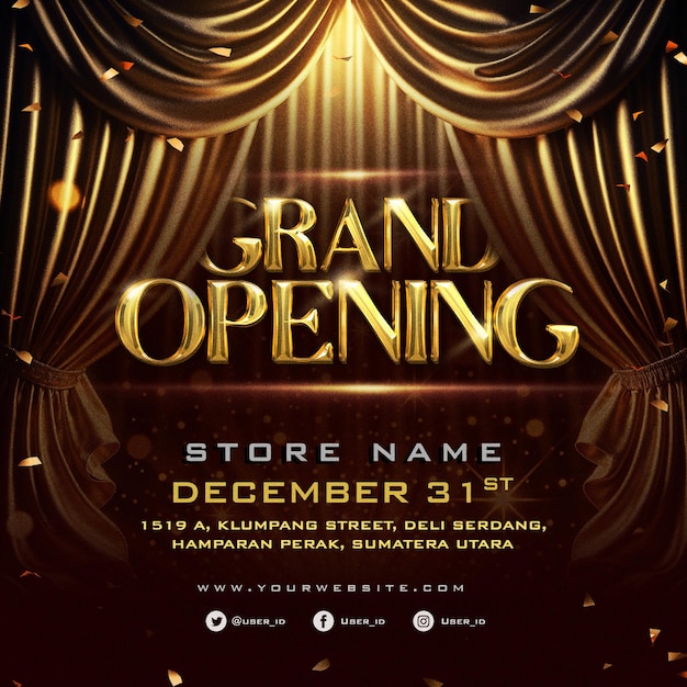poster for grand opening promotion ads banner templates