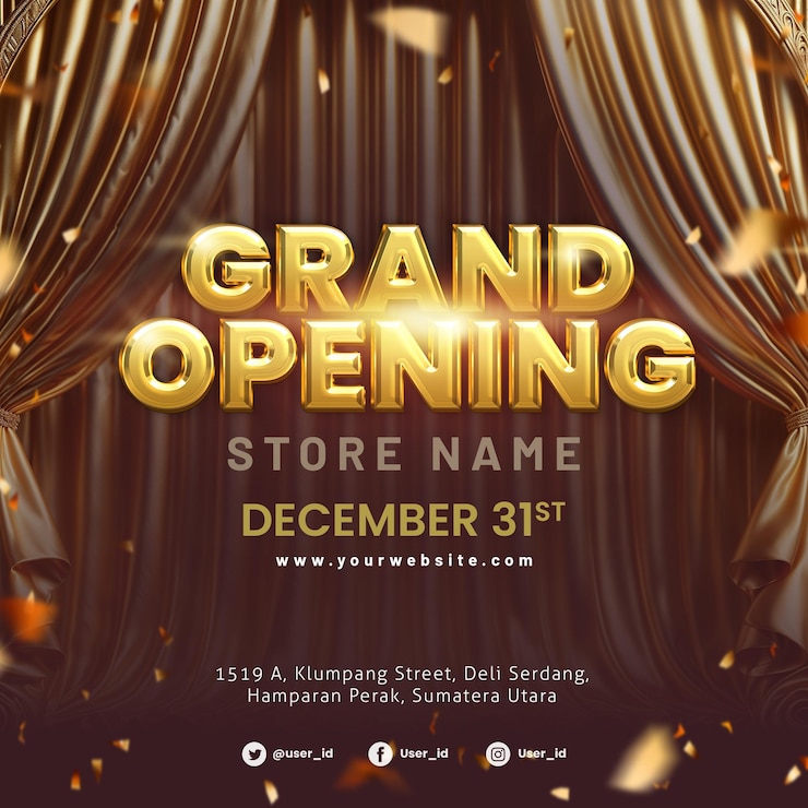 Poster For Grand Opening Store Special Promo Offer