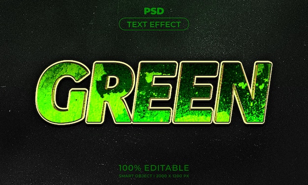 a poster for green screen shows a green text that says green