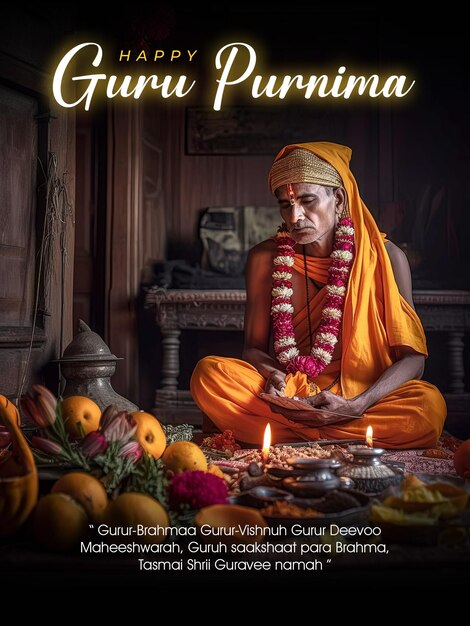 PSD a poster for the guru purima