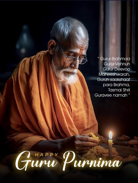 PSD a poster for the guru purima