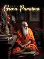 PSD a poster for the guru purima