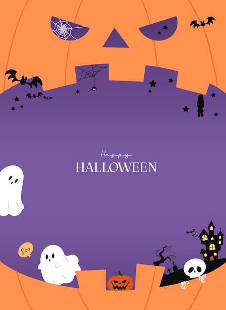 a poster for halloween with ghost and ghost on it